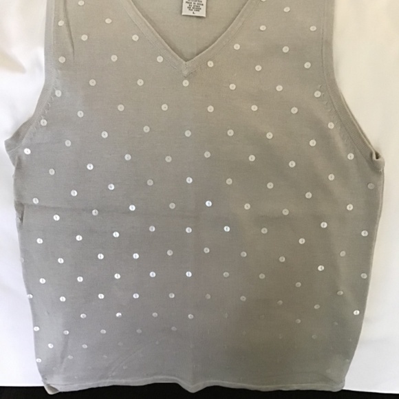 Jessica Ash knit top, size L color light gray - Picture 6 of 6